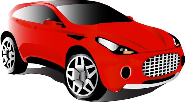 červené auto - Vektor, obrázek