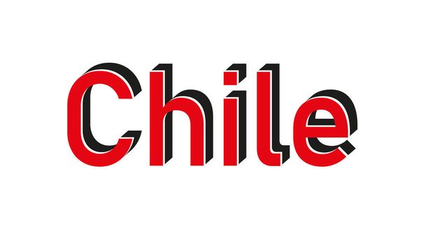Mosaico Simbólico Chile mapa y sellos. Área de humo redondeada roja sello rayado. Color Chile mapa mosaico de diferentes símbolos dispersos. Composición abstracta vectorial
. - Vector, Imagen