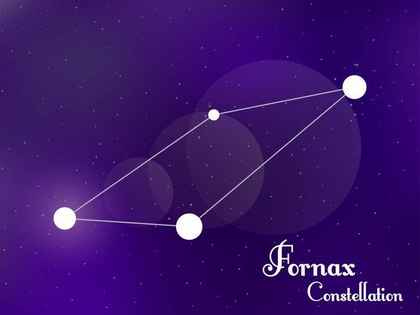Fornax takımyıldızı. Yıldızlı gece gökyüzü. Yıldız kümesi, galaksi. Derin uzay. Vektör illüstrasyonu - Vektör, Görsel