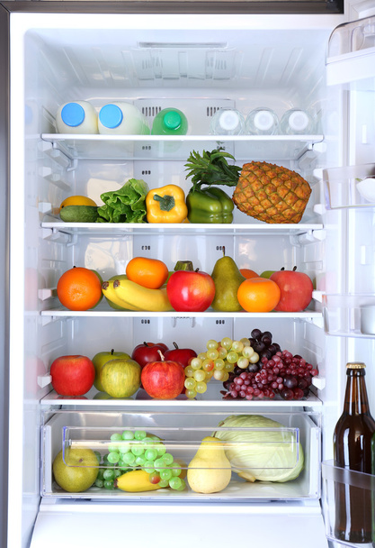 Refrigerator full of food - Foto, imagen