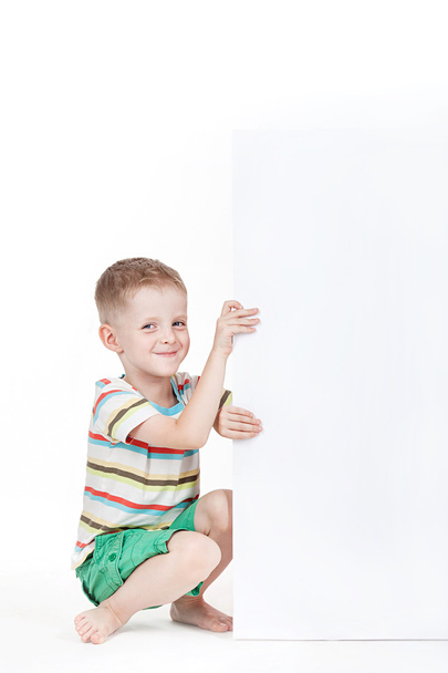 Boy on white background - Foto, imagen