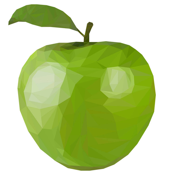 Apple - vector picture, art, illustration, low poly style. - Photo, Image