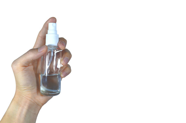 Spray Wash hands isolated background - Photo, Image