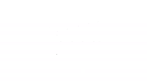 Черная линия Movie Clapper с 18 плюс значок контента изолирован на белом фоне. Символ возрастных ограничений. Канал для взрослых. Видеографическая анимация 4K
 - Кадры, видео