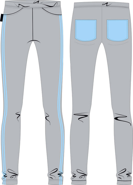 Yoga sport pockets pants wear template pattern - Vector, Image