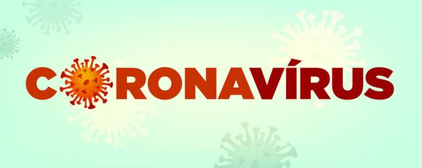 Coronavirus επιγραφή πάνω από το φως φόντο. Για την πανδημία του Coronavirus και άλλες ασθένειες που σχετίζονται με τον ιό. - Φωτογραφία, εικόνα