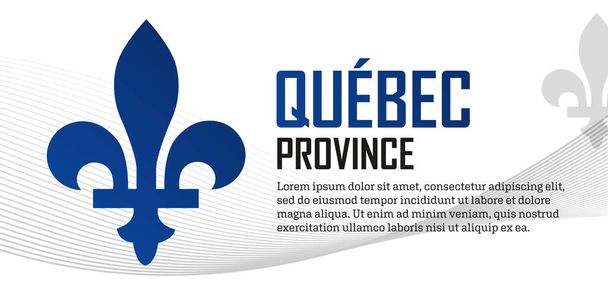 Quebec provincie Canada embleem verticale kop spandoek ontwerp - Vector, afbeelding