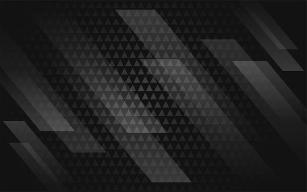 Zwarte borstel metaal abstracte geometrische achtergrond met transparantie abstracte laag. moderne geometrische technologie. Vector grafische illustratie - Vector, afbeelding