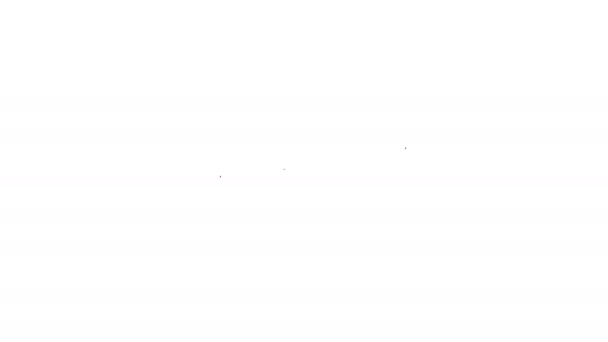 Черная линия Переработать чистую иконку аква изолированы на белом фоне. Капля воды с утилизацией знаков. Видеографическая анимация 4K - Кадры, видео