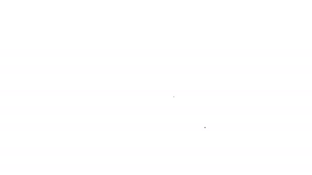 Černá čára Ikona elektrické zásuvky izolované na bílém pozadí. Zásuvka. Symbol Rosetty. Grafická animace pohybu videa 4K - Záběry, video
