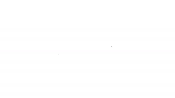 Fekete vonal Frissítse ikon elszigetelt fehér háttér. Töltés szimbólum. Forgó nyilak egy kör jel. 4K Videó mozgás grafikus animáció - Felvétel, videó