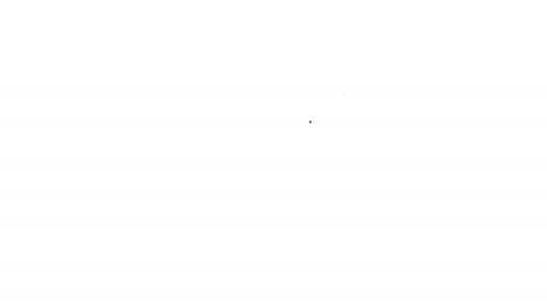 Papel de línea negra con icono de reciclaje aislado sobre fondo blanco. Animación gráfica de vídeo 4K
 - Imágenes, Vídeo