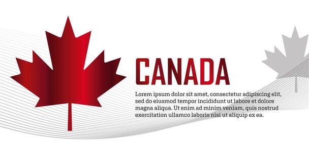 Kanada ország embléma függőleges header banner design - Vektor, kép