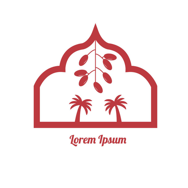 datum palm logo vector illustratie. datum palm ontwerp - o. - Vector, afbeelding