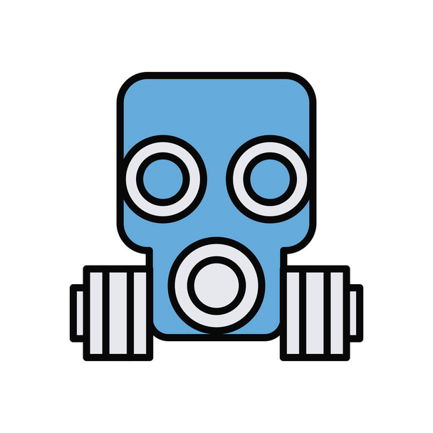 biosafety mask line and fill style icon - Vector, Image