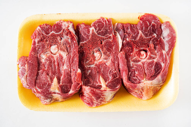 mutton meat on the white background - Φωτογραφία, εικόνα