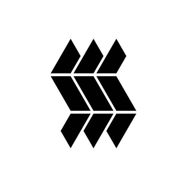Тройная буква S с вектором дизайна логотипа стрелки назад и вперед
 - Вектор,изображение