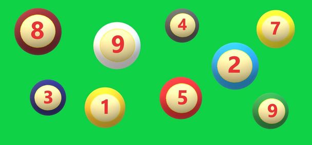lotto pool numbers billiard lotery snooker - Фото, зображення