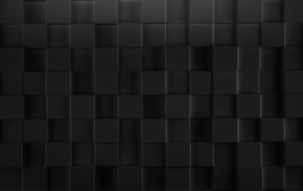 abstract black cubes background, texture for copy space  - Photo, Image