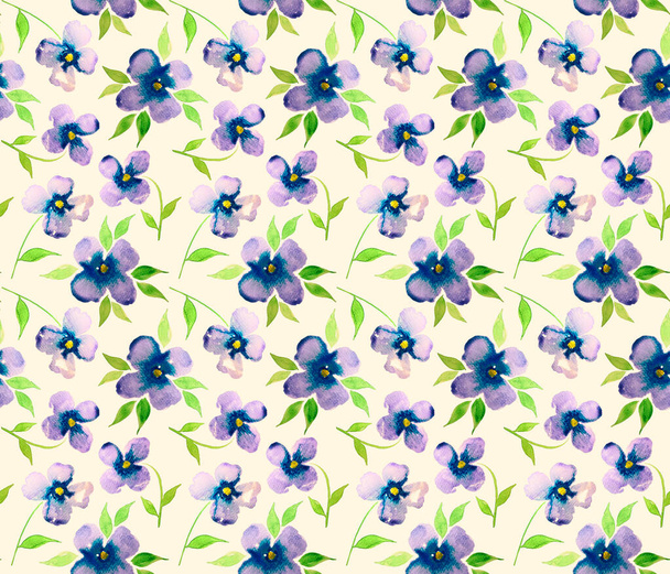 seamless colorful bright pattern with beautiful flowers - Foto, imagen
