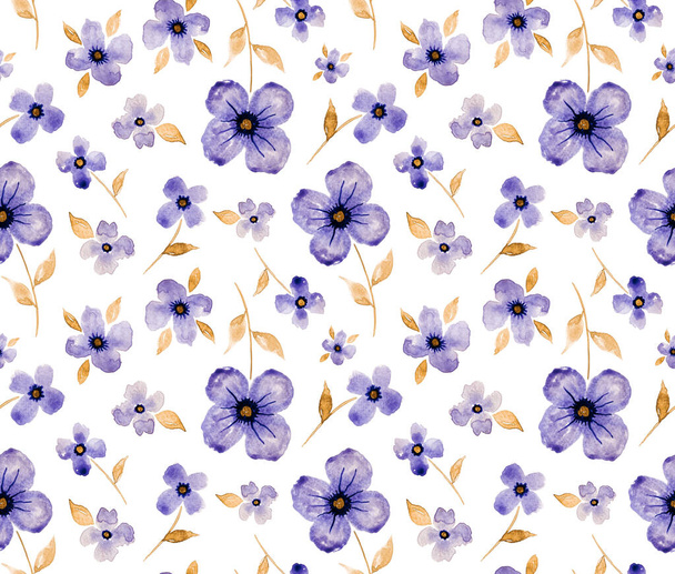 hand drawn seamless colorful bright pattern with colorful flowers - Fotografie, Obrázek