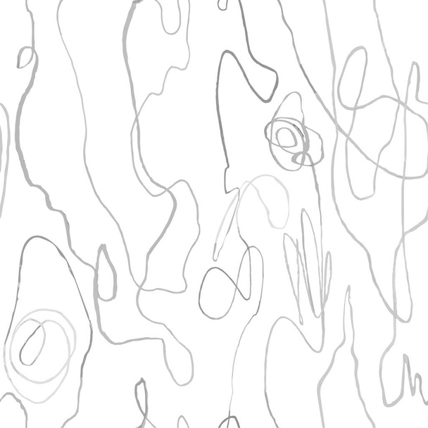Nahtloses Muster mit Schieferstift von Hand gezeichnete abstrakte Linien, Kritzeleien - Vektor, Bild