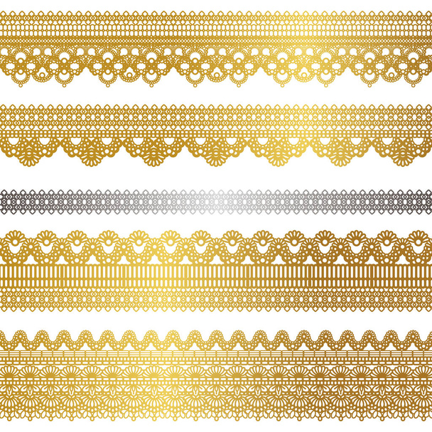 set of luxury laces - Vector, Image