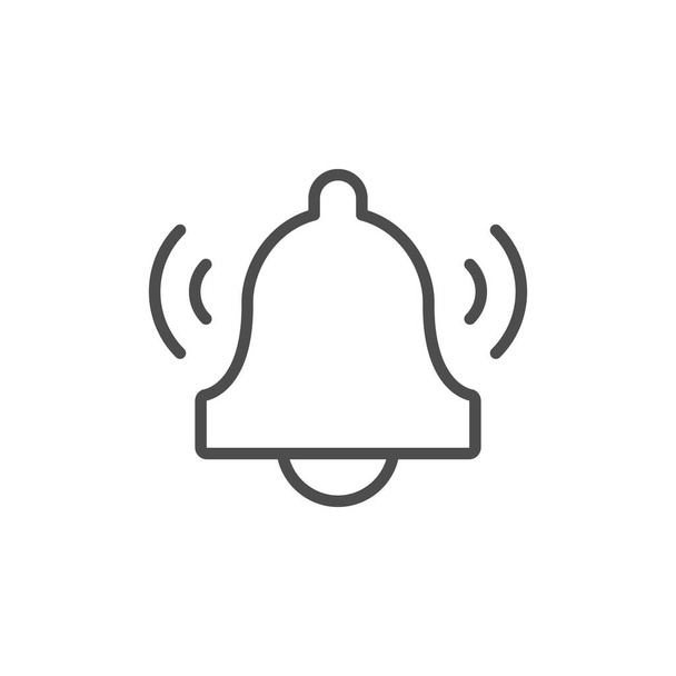 Bell line icon and alarm clock concept - Vector, Image