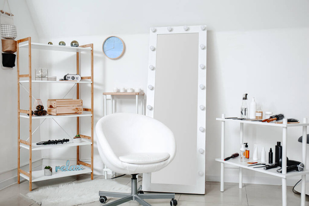 Stylish interior of modern hairdressing salon - Photo, Image