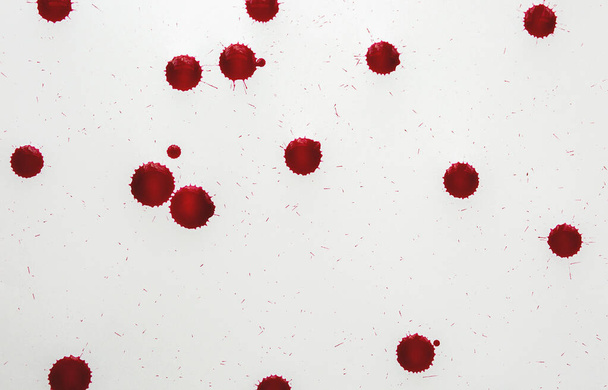 red watercolor blots, copy space - Foto, imagen