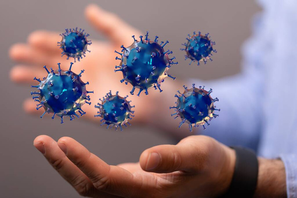 epidemic coronavirus 2019-nCoV 3d protectio - Фото, изображение