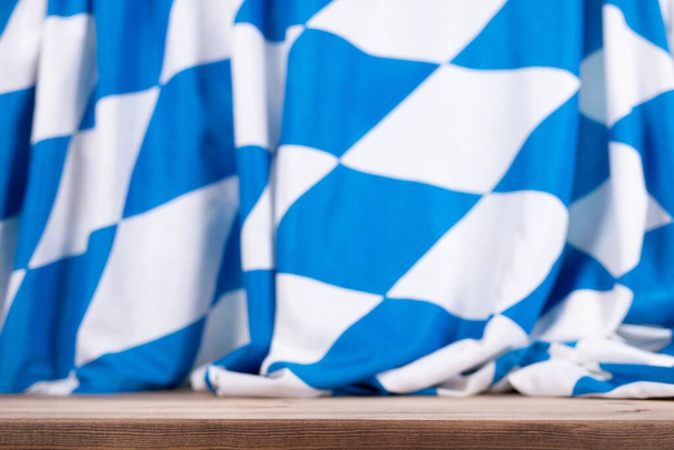 Bavarian Flag As A Background For Oktoberfes - Foto, Imagem