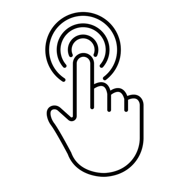 hand is touching icon vector - Photo, Image
