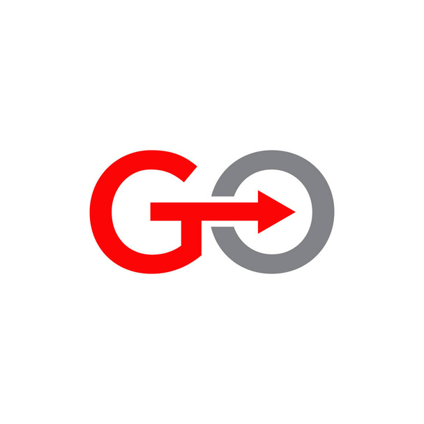 Go text speed icon logo design vector template - Vector, Image