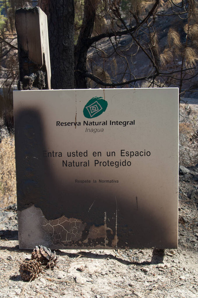 Poltetut tiedot merkki Integral Natural Reserve of Inagua
. - Valokuva, kuva