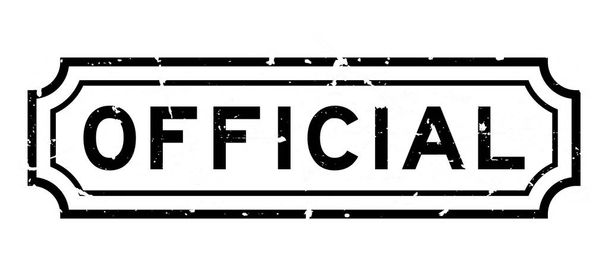 Grunge nero parola ufficiale timbro sigillo di gomma su sfondo bianco - Vettoriali, immagini
