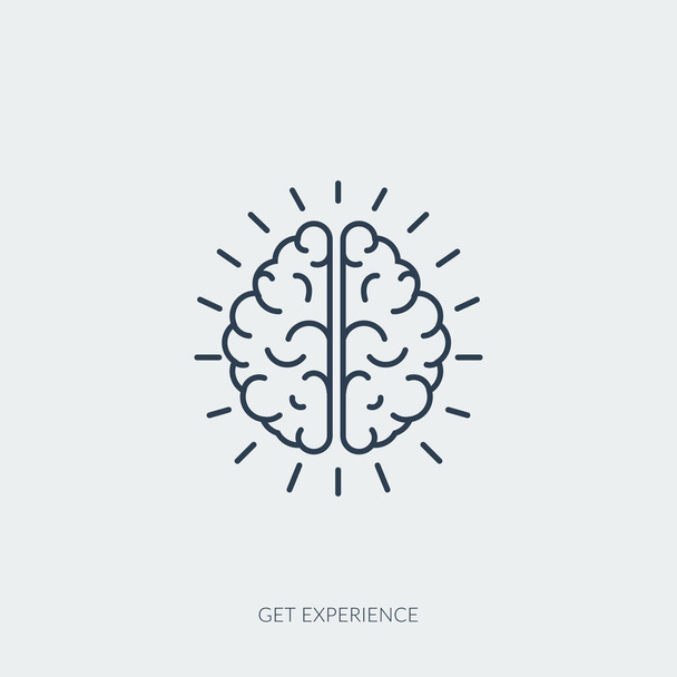 Vektor-Ikone der Virtual-Reality-Technologie - Human Brain - Vektor, Bild