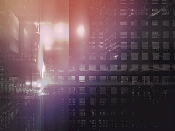 Абстрактний похмурий фон з спалахом світла - 3d ілюстрація
 - Фото, зображення
