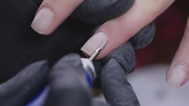 Nail polishing before applying gel shellac - Footage, Video