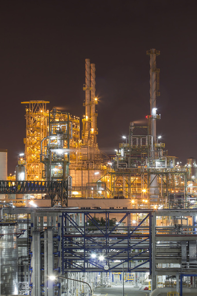 Industrial plant in night time - Photo, Image