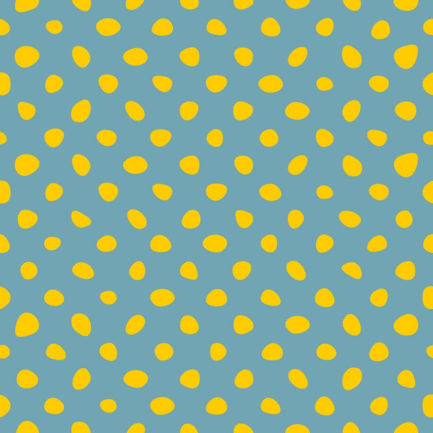 Πλακάκια διάνυσμα μοτίβο με κίτρινο πουά σε παστέλ μέντα πράσινο φόντο - Διάνυσμα, εικόνα