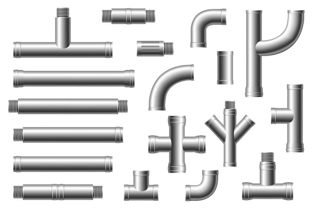 Нержавеющая сталь, металлические трубы
 - Вектор,изображение