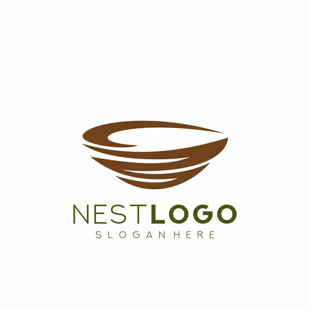 Modèle de conception de logo Bird Nest illustration vectorielle
 - Vecteur, image