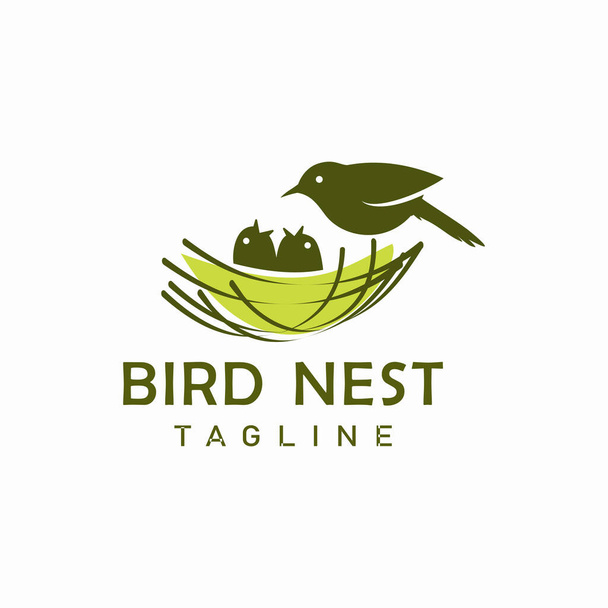 Modèle de conception de logo Bird Nest illustration vectorielle
 - Vecteur, image