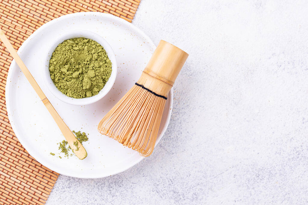 Japoński matcha zielona herbata w proszku - Zdjęcie, obraz