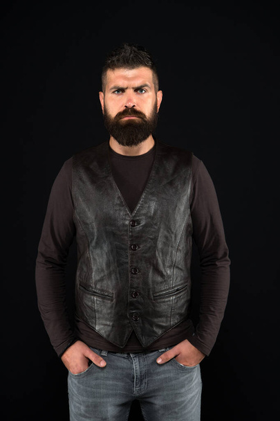 Wear casual while staying stylish. Bearded man in casual style. Cool but casual hipster male. Casual outfit for men. Fashion and style trends. Trendy barbershop - Foto, immagini