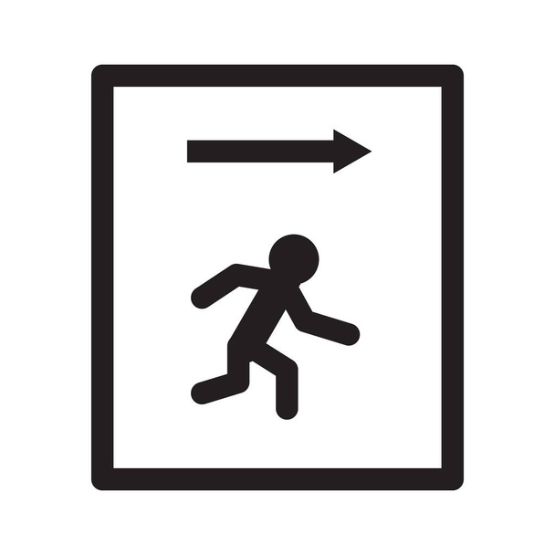 Exit-Symbol auf weißem Hintergrund. Ausfahrt-Schild. - Vektor, Bild