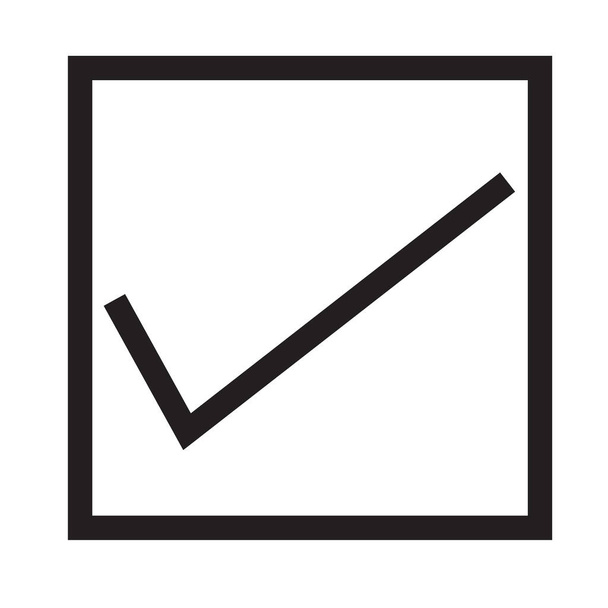 check mark icon on white background. check mark sign. - Vector, Image