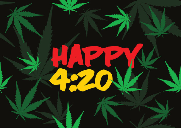 Šťastný 420 Den kouření trávy - Vektor, obrázek