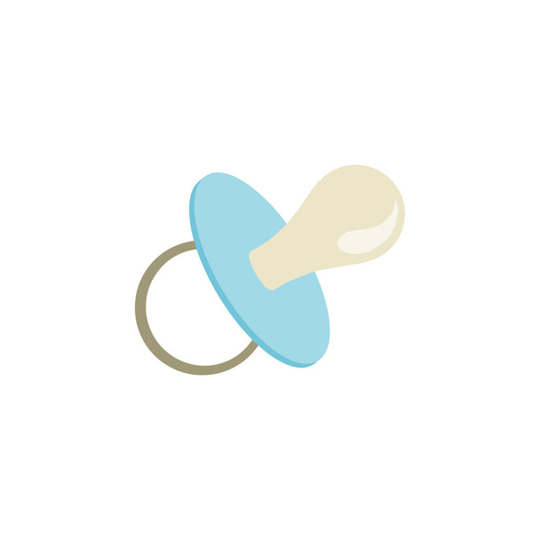 Illustration of baby pacifier icon isolated on white. - Vector, Image